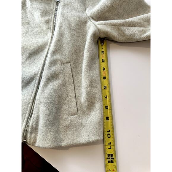 Michael Stars cream cropped moto jacket M quiet luxury - Picture 9 of 12